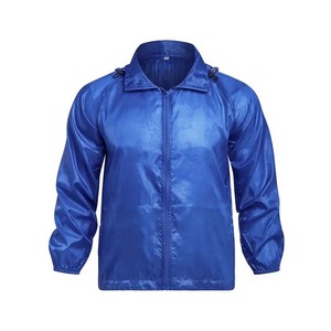Veste de pluie légère et imperméable pour hommes et femmes, coupe-vent avec capuche et fermeture à glissière, manteau d'extérieur personnalisé pour temps de pluie, OEM accepté - Product Image 1