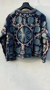 Suzani Velvet Embroidery Kimono Coat Handmade Buttons Soft Winter Wear <b>Jacket</b> Coat Floral Women's Coat - Product Image 3