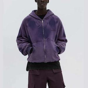 Alta calidad 100% algodón 380 GSM Unisex Vintage ácido lavado gota hombro sudaderas con capucha logotipo personalizado francés Terry Sudadera con capucha - Product Image 4