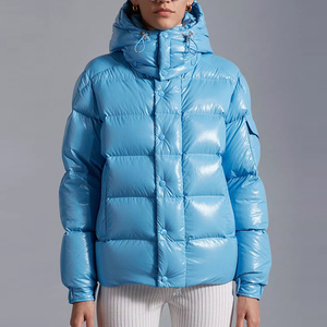 Chaqueta de bombardero impermeable reversible con logotipo personalizado de alta calidad ecológica Sudadera con capucha acolchada de Invierno para mujer - Product Image 1