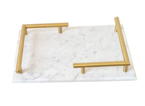 Vantage Modern Fancy Luxury Premium Nouveau design Plateau de service en marbre avec poignée en métal pour la décoration de table Offre Spéciale nouveauté - Product Image 2