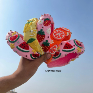 Luxury Shinny Beaded Fabric Custom Headband Spring and Summer Beaded knotted Headband <b>Beach</b> Headbands colorful Hair <b>Accessories</b> - Product Image 1