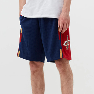 All Over Vêtements de sport de haute qualité Short de basket-ball personnalisé en maille pour hommes Short de basket-ball de haute qualité en bleu marine et rouge - Product Image 6
