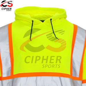 Offre Spéciale haute visibilité hommes vêtements de travail hautement réfléchissants sweats à capuche trafic personnalisé meilleure vente pas cher prix haute visibilité vêtements de travail sweats à capuche - Product Image 3