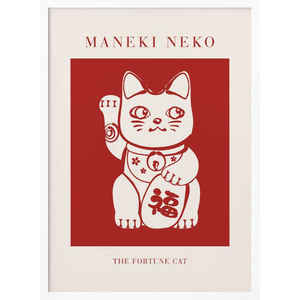 Produit à motif de nature morte de chat Maneki-Neko rouge - Product Image 6