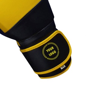 Gants de boxe professionnels en cuir PU, poignées imprimées de logo personnalisé, meilleures ventes, gymnases 6oz pour adultes, fabriqués au Pakistan, vente en gros - Product Image 5
