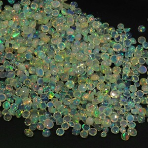 Commercio all'ingrosso lotto di opale naturale etiopico Cabochon 3mm di cristallo rotondo pietre semipreziose di pietra semipreziosa sfuso opale etiopico - Product Image 4