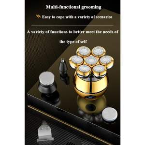 Afeitadora Eléctrica para Hombre, Afeitadora Facial Rotativa Suave Inalámbrica a Prueba de Agua IPX7, Mini Afeitadora Eléctrica de Repuesto - Product Image 3