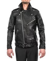Blouson Bomber en Cuir de Serpent Premium pour Homme D-Ride Moto, Toile de Haute Qualité, Imperméable, Coupe-Vent, Respirant, à Capuche, Manches Longues