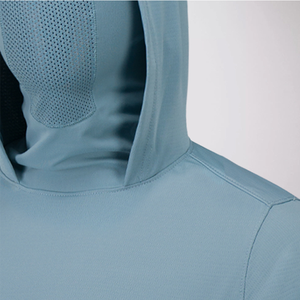 Venta al por mayor Rendimiento de secado rápido Camisas de pesca de manga larga Spf50 Camisas de senderismo Protección solar Sudaderas con capucha de pesca con máscara facial - Product Image 5