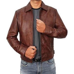 Manteaux en cuir tendance personnalisés des fabricants, veste de moto, veste en cuir véritable pour hommes, fraternité et sororité - Product Image 1