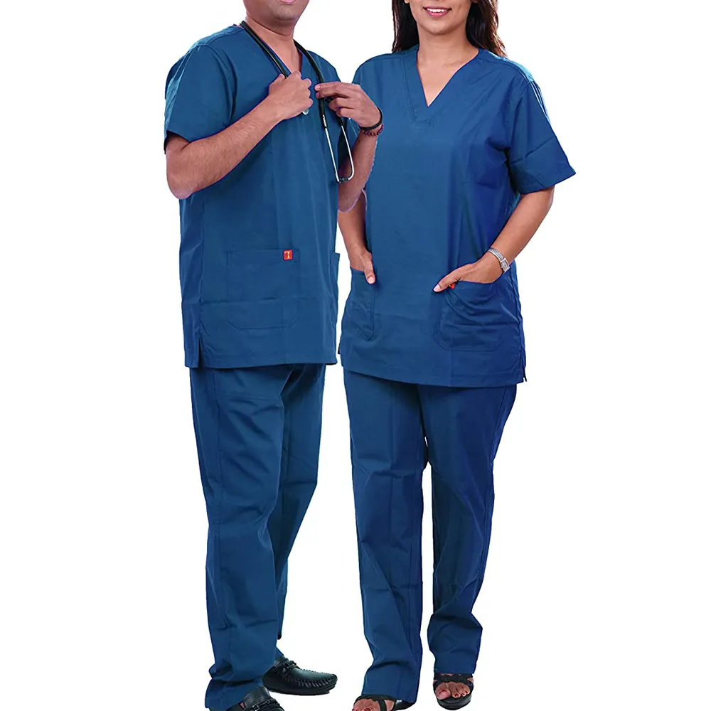 Yüksek kaliteli doktor hemşirelik Scrubs takım üniforma hastane üniformaları kadın hemşire üniforması