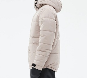 Chaqueta acolchada de talla grande con logotipo impreso personalizado OEM/ODM para hombres con capucha desmontable, chaqueta cálida de invierno con burbujas de alta calidad - Product Image 6