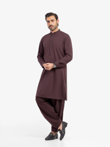 Salwar Kameez pakistanais pour hommes, vêtement traditionnel musulman de qualité supérieure pour mariage, Eid, Jumma, usage quotidien et formel - Product Image 2