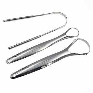 3 1 Personalized High Quality Metal <b>Tongue</b> <b>Cleaner</b> Stainless Steel Flexible Handle <b>Tongue</b> Scraper Kit Travel Case for Home - Product Image 4