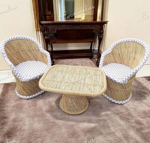 Sillas de cuero de lujo de la mejor calidad para exteriores, muebles con mesa para sala de estar, jardín, restaurante al aire libre (2 sillas + 1 mesa) - Product Image 6