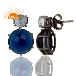 ร้อนขายเงินสเตอร์ลิงธรรมชาติหลายพลอยห้อยต่างหูผู้ผลิตเครื่องประดับที่กำหนดเอง - Product Image 3