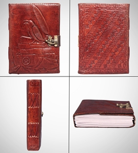 Handmade da cổ điển Tạp Chí <span class=keywords><strong>EAGLE</strong></span> nổi A3 kích thước in phong cách Clasp khóa Unlined trang cho văn bản phác thảo hàng ngày ghi chú - Product Image 2