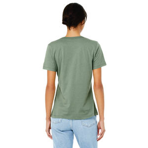 Camiseta ajustada para primavera y verano para mujer, tela viscosa satinada transpirable, Color sólido, ropa de calle teñida lisa, estilo de punto - Product Image 3