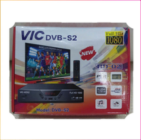 Récepteur satellite TV VIC HD-02 DVB-S2, Full HD 1080P H.264, décodeur numérique, prend en charge le lecteur multimédia USB PVR pour le marché africain