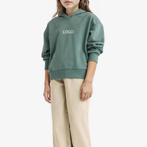 เสื้อมีฮู้ดแบบสวมหัวสำหรับเด็กผู้หญิงผ้าคอตตอนเนื้อนุ่ม/ผ้าโพลีเอสเตอร์ระบายอากาศได้แบบลำลองเสื้อสวมหัวปรับได้มีฮู้ด2026โลโก้ได้ตามต้องการ - Product Image 1