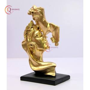 Centro de Mesa Grande Esculturas de metal Mesa pequeña Forma de cara de metal Mesa Arte de metal decorativo Hecho por la colección de calidad - Product Image 3