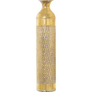 Luxury House Living Tall Gold Metal <b>Floor</b> <b>Vase</b> Modern Elegant Decorative Aluminum <b>Vase</b> With Woven Texture For Home Living Room - Product Image 1