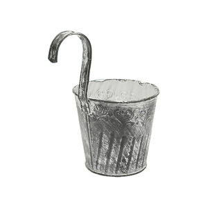 Jardinière minimaliste en métal galvanisé Fait à la main Design vintage Jardinière murale suspendue Pot Décoration d'hôtel Porte-vase à fleurs mural - Product Image 2