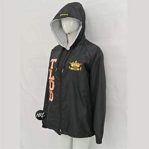 100% Polyester tissu personnalisé brodé Logo Patch qualité léger imperméable tenue décontracté coupe-vent à capuche avec fermeture éclair - Product Image 6