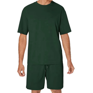 Ensemble de polos zippés en tissu tricoté 100 % coton sérigraphié de haute qualité OEM, 180 g, pour homme, décontracté, grandes tailles, été - Product Image 1