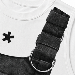 Camiseta sin mangas táctica de estilo chaleco para hombre, ropa de calle personalizada, camisa sin mangas de algodón para fitness y gimnasio, ropa de moda OEM - Product Image 5