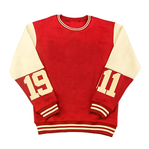 Sudadera universitaria de cuello redondo personalizada para hombre, suéter de manga larga, logotipo personalizado, impresión Digital teñida LISA para la temporada de otoño - Product Image 5