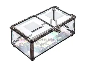 可定制的独特设计矩形金属和玻璃首饰盒或展示盒采用优质材料制成