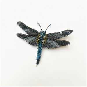 Broches bordados de nuevo diseño, broche de pez tiburón #007281, alambre de lingotes con cuentas, encaje de moda, precio bajo, tela al por mayor - Product Image 4