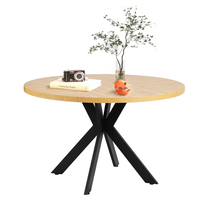 Vente en gros de tables à manger modernes personnalisées en métal noir populaire pour la maison cuisine restaurant salon hôtel application
