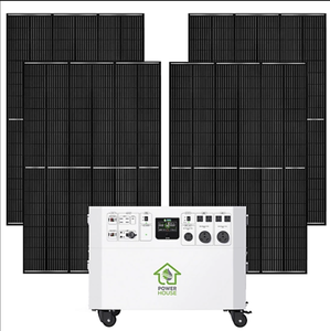 Générateur solaire Nature's Generator 14 400/7 200 watts, générateur Gold Plus, interrupteur électrique, (4) panneaux de 410 W, roues - Product Image 2
