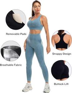 Services OEM Dernier Style Ensemble de Yoga pour Femmes en Couleur Unie Meilleur Fournisseur Quantité en Vrac Ensemble de Yoga pour Femmes pour Adultes - Product Image 4