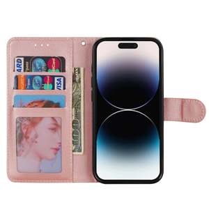 New Arrival Mobile Supplies Genuine Leather Wallet Phone Case with <b>Card</b> Holder and Strap Protection for - Product Image 4