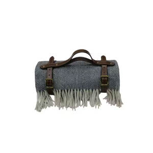 Prix le plus bas pleine grandeur nouveau design couverture à chevrons couleur charbon de bois doux - Product Image 4