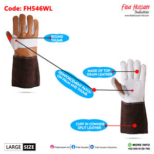 Offre Spéciale 2025 Confortable Grand Pouce Rond Conception Fil Résistant Au Feu Sécurité Du Travail TIG Soudage Gants En Cuir - Product Image 2