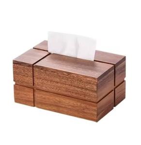 Boîte à mouchoirs en bois élégant porte-serviettes en bois étui décoratif fait à la main pour salle à manger et bureau à un prix raisonnable - Product Image 1