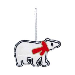 Nueva colección Proveedor indio Todo tipo Usos multiusos Tela blanca Bordado hecho a mano y adornos navideños de trabajo con cuentas - Product Image 1