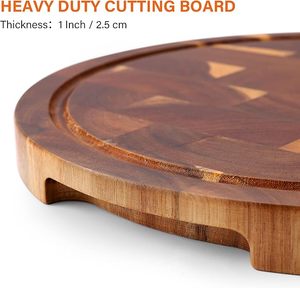 Tabla de Cortar de Madera de Acacia de Primera Calidad con Ranura para Jugo, Apta para Lavavajillas, No Tóxica, Duradera, para Cocina y Restaurante - Product Image 3