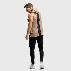 Camiseta sin mangas personalizada para hombre Sudadera con capucha Nuevo diseño Tela transpirable de secado rápido Liso Gimnasio Estilo casual Bordado Decoración Precio al por mayor - Product Image 5