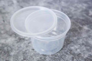 Contenedor de comida de plástico transparente reutilizable sin BPA ecológico de tamaño pequeño forma redonda con función plegable para el almuerzo - Product Image 4