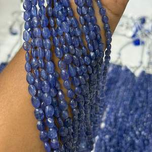 Cuentas Redondas Lisas de Tanzanita Azul Natural de 6x4 mm a 12x10 mm para la Fabricación de Joyas - Product Image 2