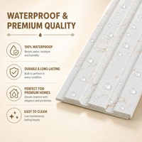 Panneau mural en PVC à motif marbré blanc, imperméable, décoratif, revêtement intérieur