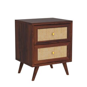 Latest 2024 Modern Rustic Handcrafted Solid Wood <b>Side</b> <b>Table</b> with <b>Storage</b> Shelf for Living Room Bedroom and Office - Product Image 5