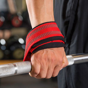 Sangles de musculation en coton personnalisées, forme 8, haute élasticité, fermeture à pression, sangle de poignet élégante, sangles de musculation unisexes - Product Image 3