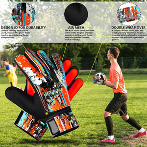 Gants de gardien de but de football professionnels 2025 en latex, doigts complets, imperméables, respirants, avec sangle de poignet réglable, pour extérieur - Product Image 2